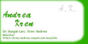 andrea kren business card